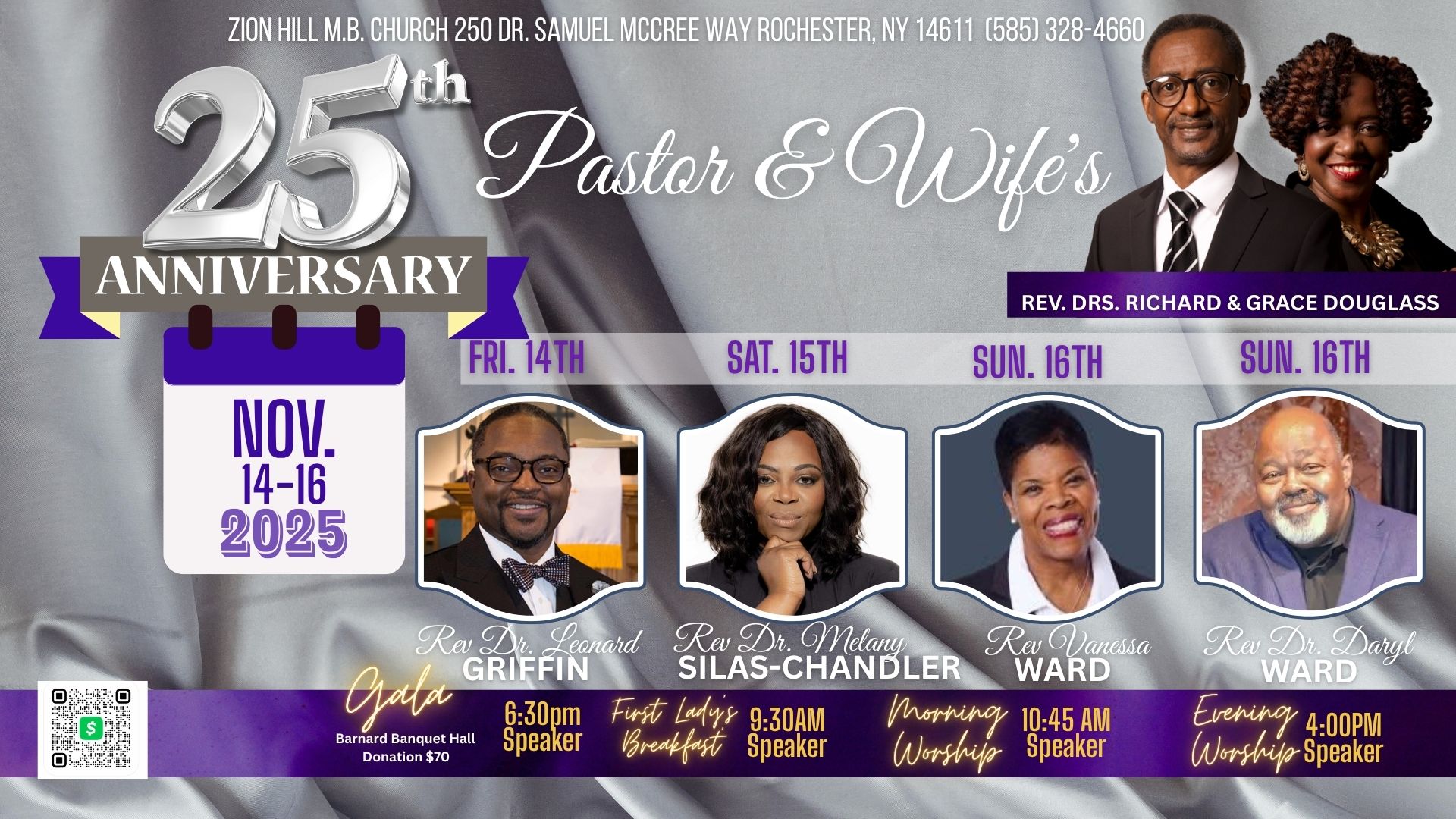 25th Pastor & Wife's Anniversary |Nov. 14-16-2025