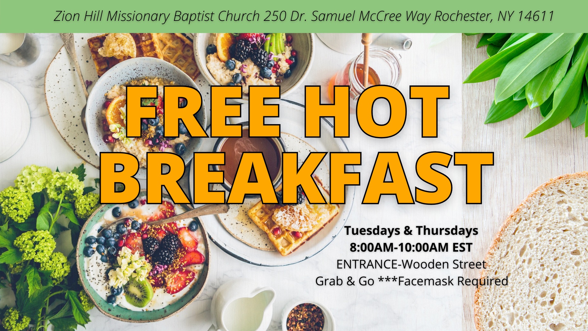 Breakfast Program | Tues & Thursday | 8:00am-10am